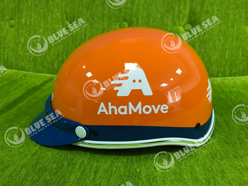 Nón Bảo Hiểm Nửa Đầu In Logo Ahamove