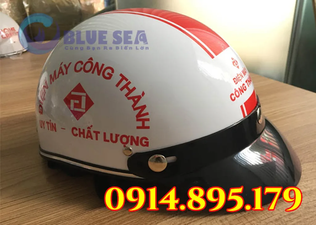 Giá Mũ Bảo Hiểm In Logo Công Ty