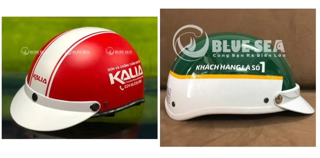 Mũ bảo hiểm in logo và mũ bảo hiểm dán decal: cái nào bền hơn?