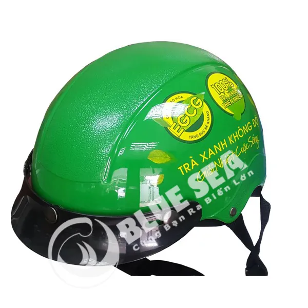 Nón Bảo Hiểm 2 Bàn Chân Trà Xanh 0 Độ