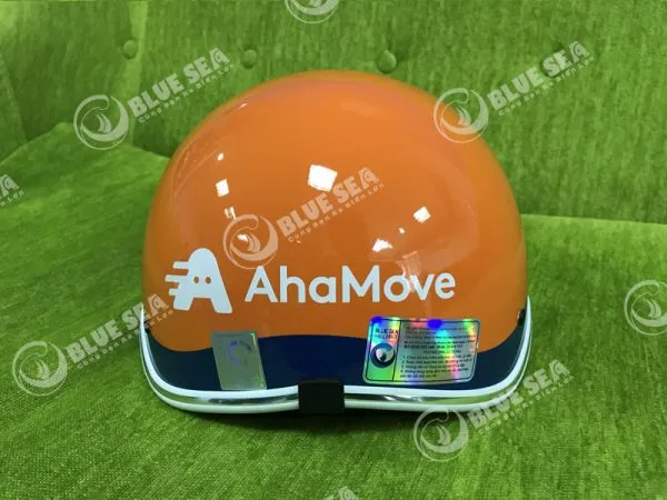 Nón Bảo Hiểm Nửa Đầu In Logo Ahamove